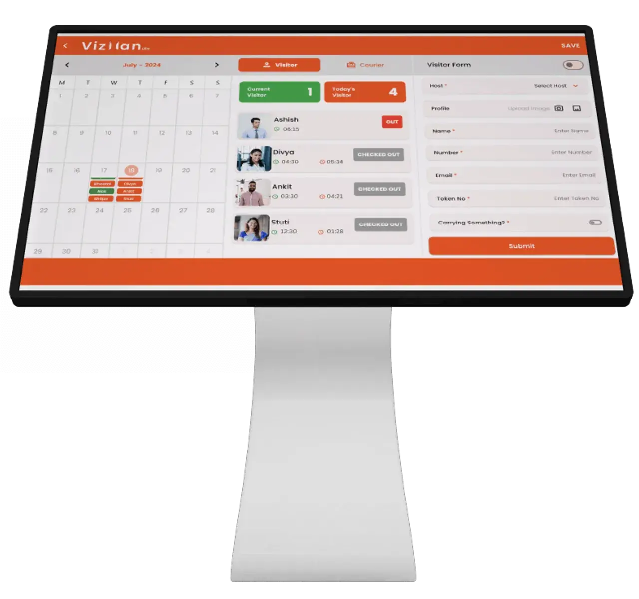 Offline Visitor Management System Vizman