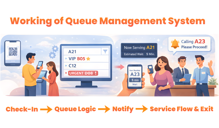 Queue Management System Working